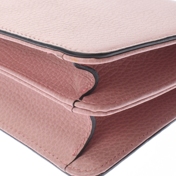 Gucci Interlocking Chain Outlet Dusty Pink Gold Hardware Leather Shoulder Bag - Picture 8 of 16